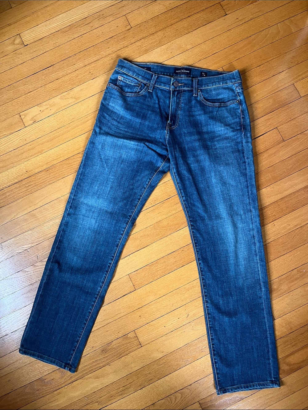 Lucky Brand Men's Dark Blue Straight Jeans 34x34